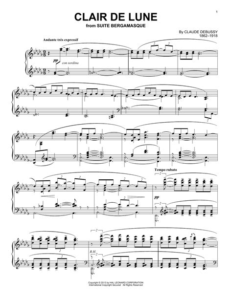 Claude Debussy - Clair de Lune at Stanton's Sheet Music