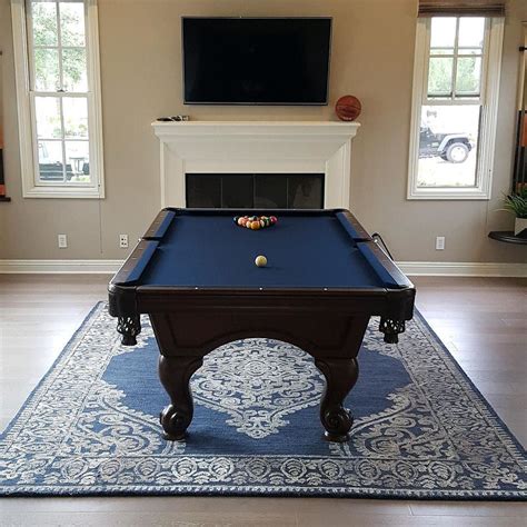 Stunning 8 Foot World of Leisure Pool Table with Navy Blue Felt