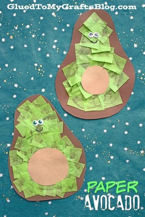 Super easy paper avocado craft – Artofit