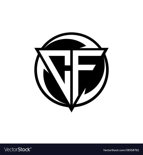 Cf logo monogram design template Royalty Free Vector Image