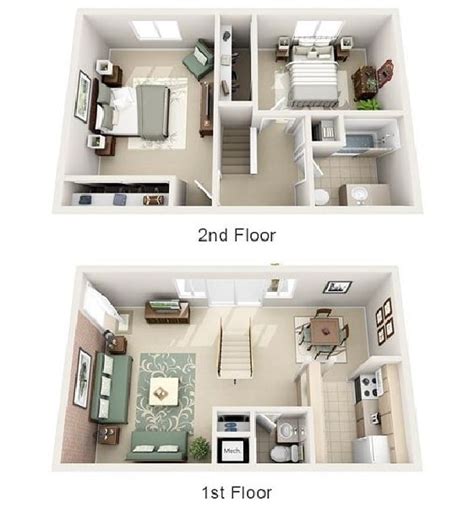 8 Contoh Denah Apartemen Minimalis Berbagai Tipe 1-4 Kamar - Ocasa.Co.Id