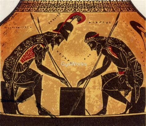 "Achilles and Ajax Playing Game" by GysWorks | Redbubble