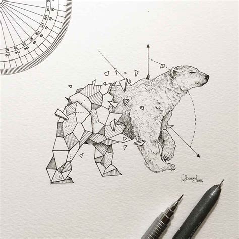 Wild Animals and Geometric Shapes Are Fused Together in Beautiful ...