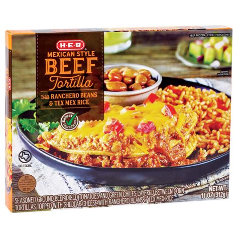 H-E-B Mexican-Style Beef Tortilla Frozen Meal - Shop Entrees & sides at H-E-B