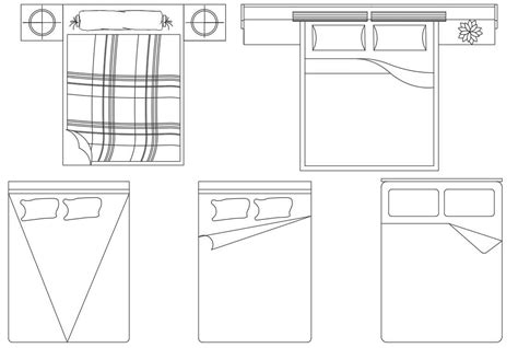 King Bed Top View Cad Blocks Drawing Dwg File Cadbull | Sexiz Pix