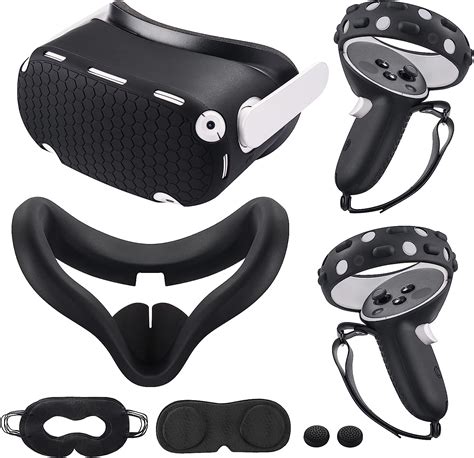 Amazon.com: Compatible with Oculus Quest 2 Accessories, Silicone Face Cover, VR Shell Cover ...