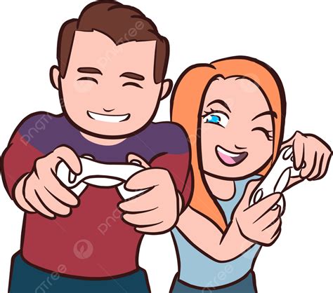 Chibi Gamer Couple, Chibi, Gamer, Couple PNG Transparent Clipart Image and PSD File for Free ...