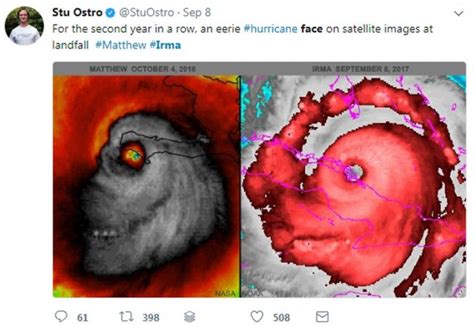 ‘Face’ Appears in Hurricane Irma Satellite Picture