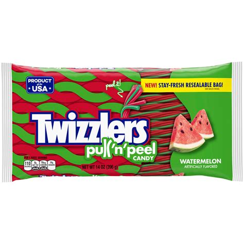 Hershey's Twizzlers Pull-n-Peel Candy, Watermelon, 14 oz