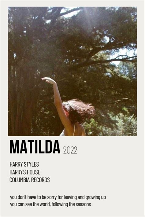 Matilda poster in 2022 | Harry styles poster, Movie wall art, Harry styles songs