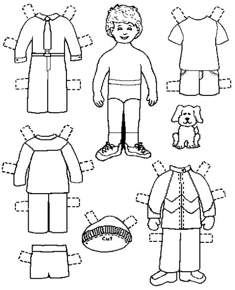 Color Me, Printable Black And White Paper Dolls, Hand Drawn, Clothing ...