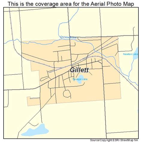 Aerial Photography Map of Gillett, WI Wisconsin