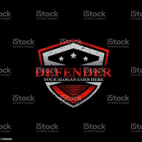 Security Defender Protection Logo Badge Rustic Technology Logo Designs ...