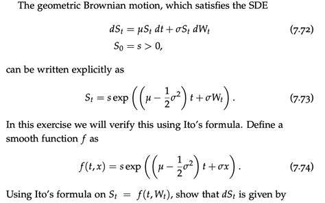 Solved The geometric Brownian motion, which satisfies the | Chegg.com