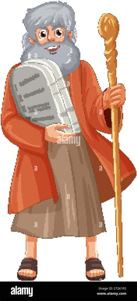 Religious Moses Bible Story Illustrated in Cartoon Styl Stock Vector Image & Art - Alamy