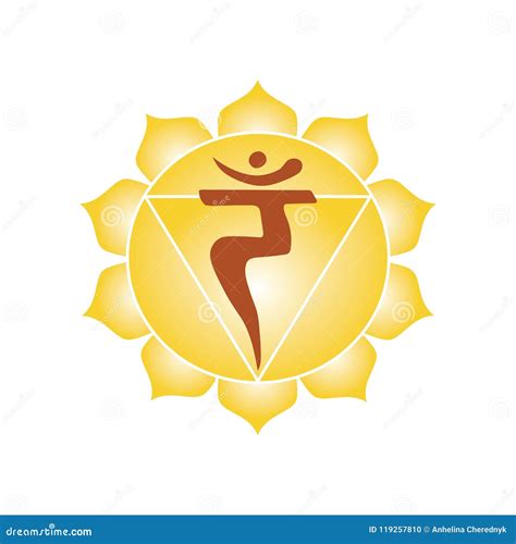 Manipura Chakra Icon Symbol Esoteric Yoga Indian Buddhism Hinduism ...