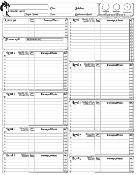 Complete Character Sheet 5e v.3! Now a better fillable pdf with tooltips! [OC] : r/DnD