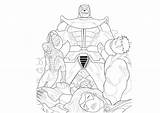 Printable Coloring Thanos sketch template