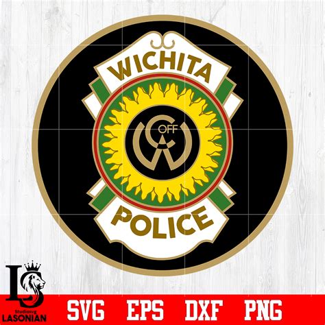 Badge Police Wichita svg eps dxf png file, digital download - Inspire Uplift