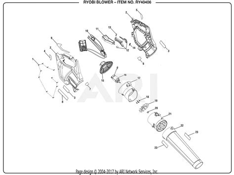 Homelite RY40406 40 Volt Blower 12-5-18 (Rev:01) Parts Diagram for General Assembly