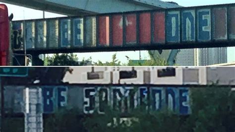 Iconic "Be Someone" graffiti art back in Houston - ABC13 Houston