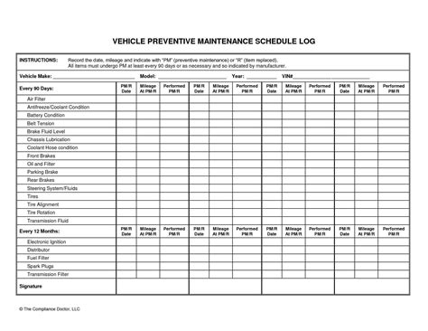 Machine Maintenance Schedule Excel Template | Preventive maintenance ...