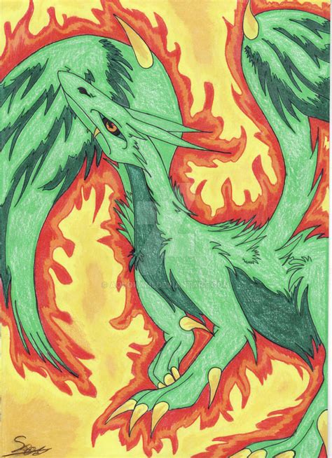 green fire dragon by Aoi-Okami on DeviantArt