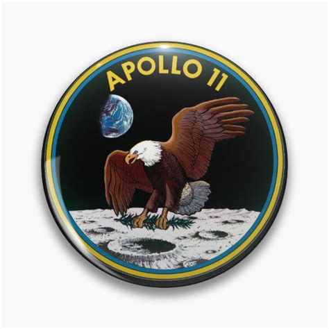 "Apollo 11 Mission Logo Sticker" Pin for Sale by DrJaedenBashi | Redbubble