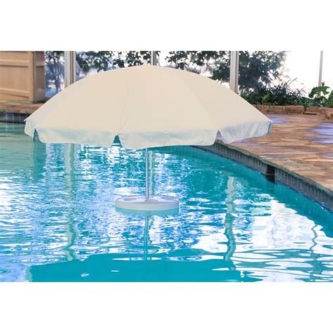 Pool Buoy The Original Oyster White Floating Umbrella and Buoy - Free ...