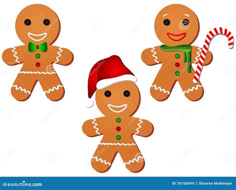 Gingerbread Man Cartoon Vector | CartoonDealer.com #60040287