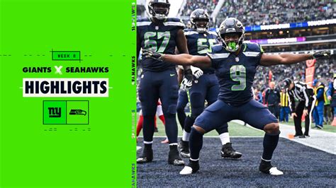 2022 Week 8 Seahawks vs. Giants Game Highlights