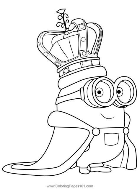 King Bob Minions Coloring Page | Minion coloring pages, Minions coloring pages, Coloring pages