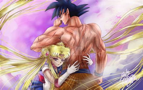 Sailor Moon X Son Goku | Personajes de dragon ball, Personajes de goku, Caricatura de personas