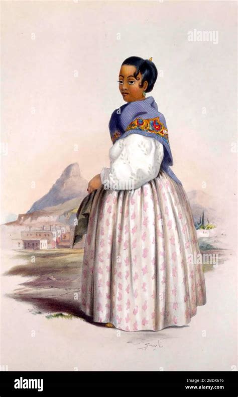 South Africa, Cape Malay Woman, 1840s Stock Photo - Alamy