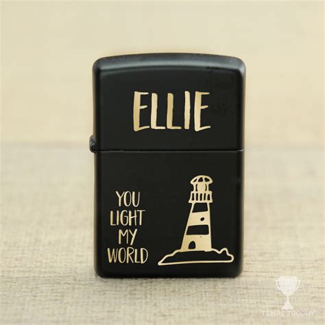 Black Engraved Zippo Lighter | Tempe Trophy