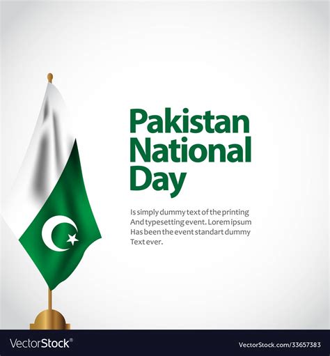 Pakistan national day template design Royalty Free Vector