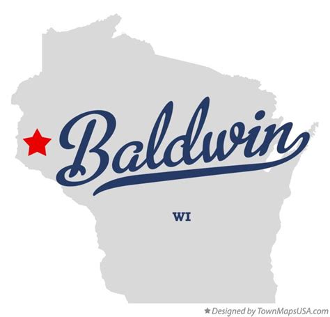 Map of Baldwin, WI, Wisconsin