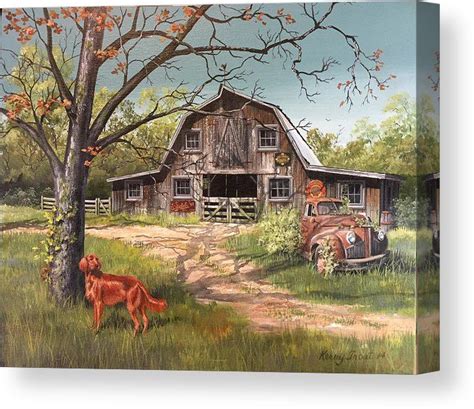 Rusty Canvas Print / Canvas Art by Kerry Trout in 2021 | Farm scene painting, Barn painting ...