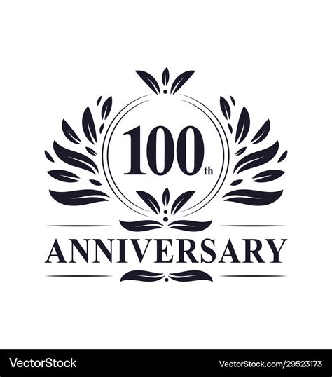 100th anniversary logo 100 years celebration Vector Image