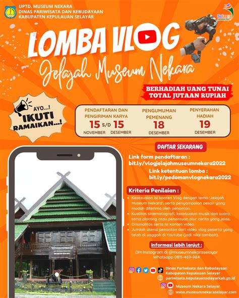 Buruan Daftar, UPTD Museum Nekara Adakan Lomba Vlog Berhadiah Total ...