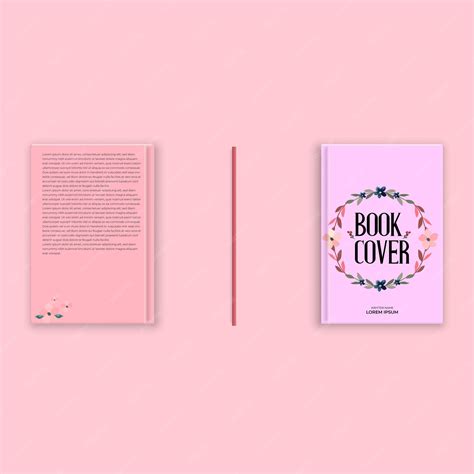 Premium Vector | Book cover desgin with light pink background