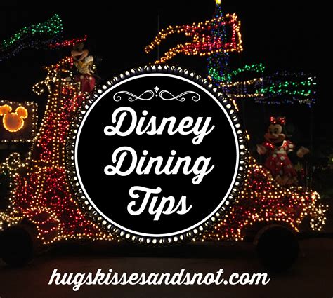 Disney Dining Tips - Hugs, Kisses and Snot