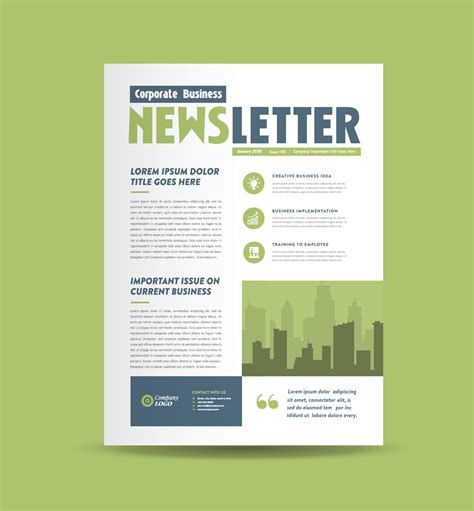 Business Newsletter Design and Monthly Journal Design 2100227 Vector ...