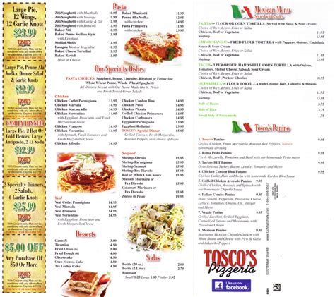 Toscos Pizza Menu: A Culinary Adventure of Flavor and Excellence | Paraiso Island