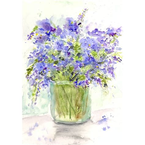 forget me not flower in 2023 | Garden watercolor, Forget me not, Watercolor paintings