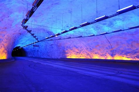 Lighting effects in the longest road tunnel in the world – the Lærdal Tunnel