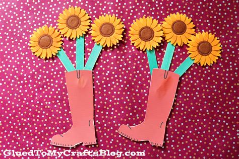 Paper Boot Flower Vase Craft Idea For Fall