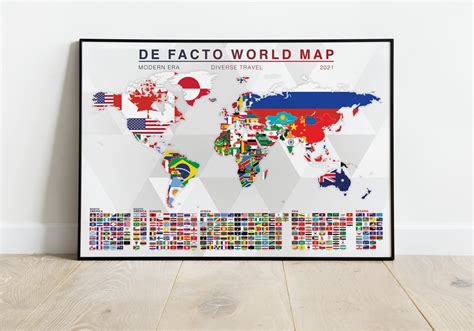 De Facto World Map Map Print | Etsy