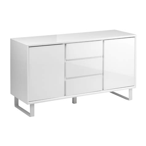 GLOSS WHITE CONTEMPORARY SIDEBOARD - The Home Market