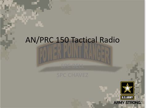 AN/PRC-150 - PowerPoint Ranger, Pre-made Military PPT Classes